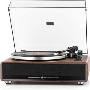 High Fidelity Belt Drive Turntable with Built-in Speakers, Vinyl Record Player